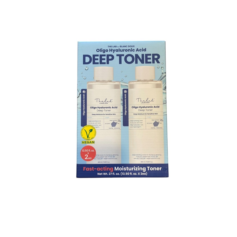 The Lab byโ Blanc Doux Oligo Hyaluronic Acid Deep Toner 2-Pack 400ml 13.5oz
